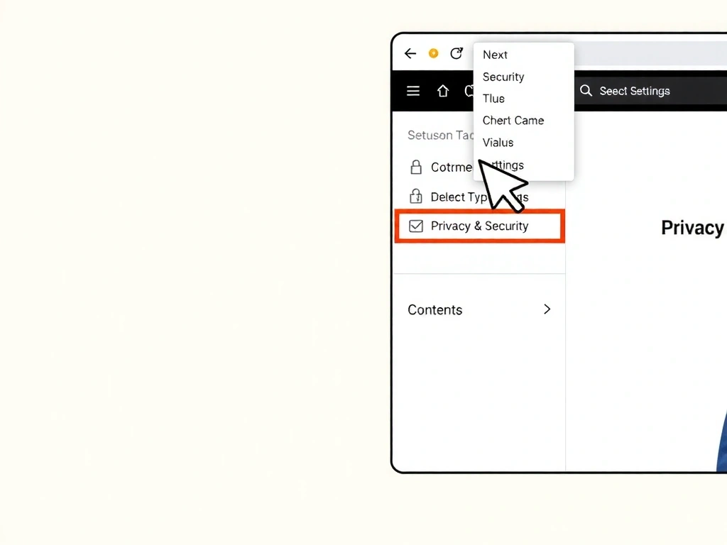 Conceptual image representing user control over browser privacy settings